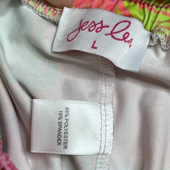 Jess Lea Tropical Print Activewear Shorts Pink Size Large - Picture 6 of 8